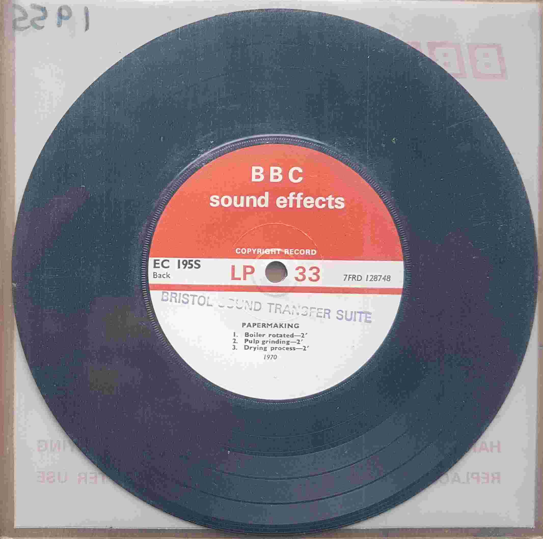 Picture of EC 195S Papermaking by artist Not registered from the BBC records and Tapes library